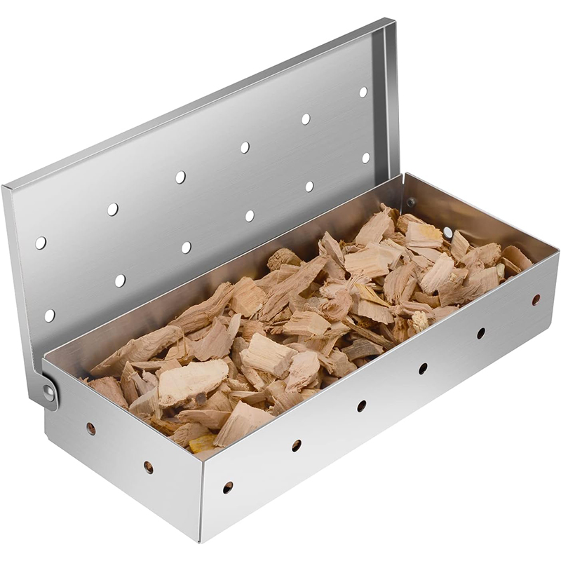 Smoker Box Wood Chip - Boîte à fumeur pour barbecue, boîte