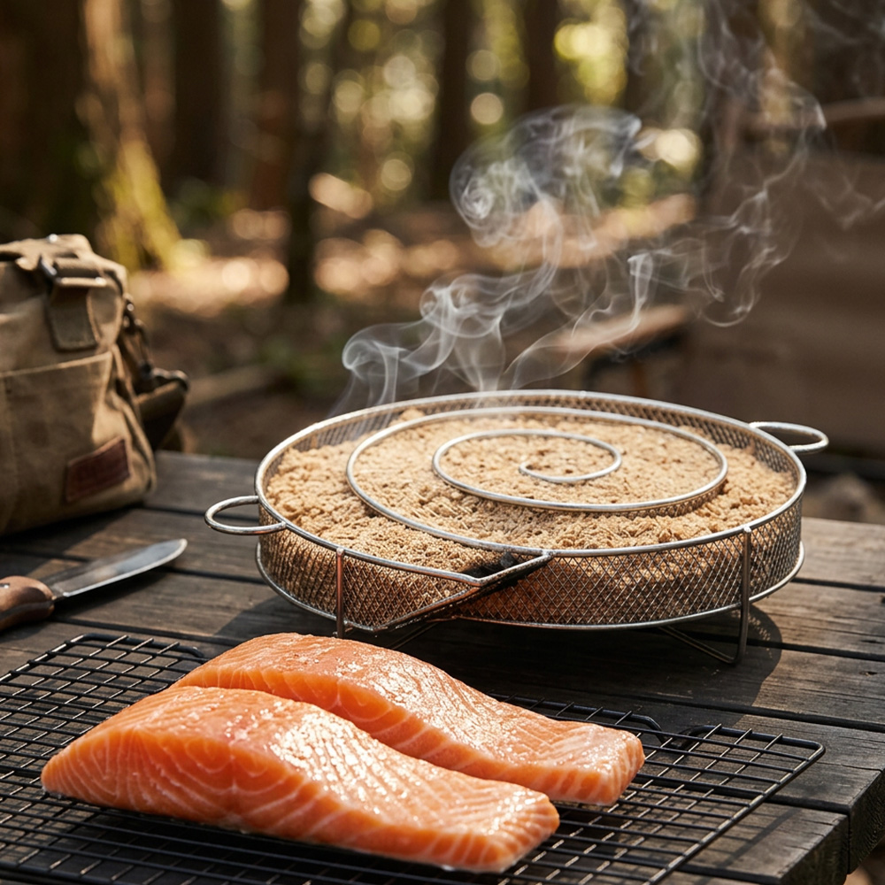 Plateau de fumage rond en acie - Smoker Box Wood Chip avis et prix