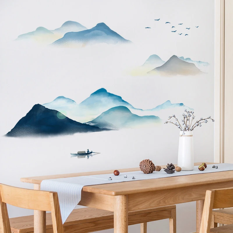 Autocollants muraux de montagn - Home Cooking Chinese avis et prix