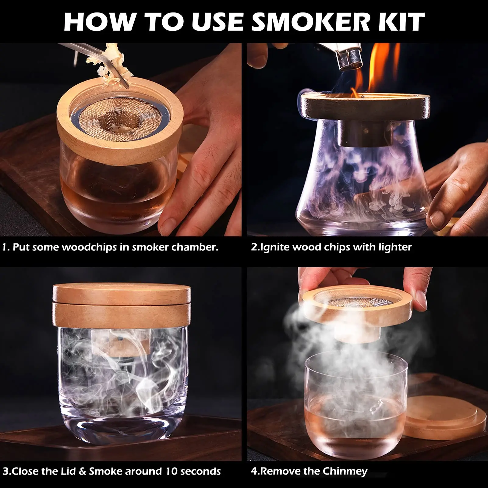 Ensemble de fumeur de Cocktail - Smoker Box Wood Chip avis et prix